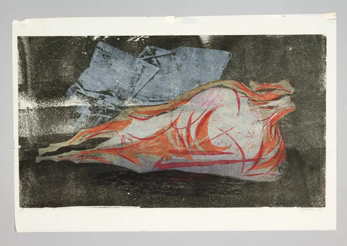 14th St. Meat Market, New York, Butcher's Block # 1 by Antonio Frasconi