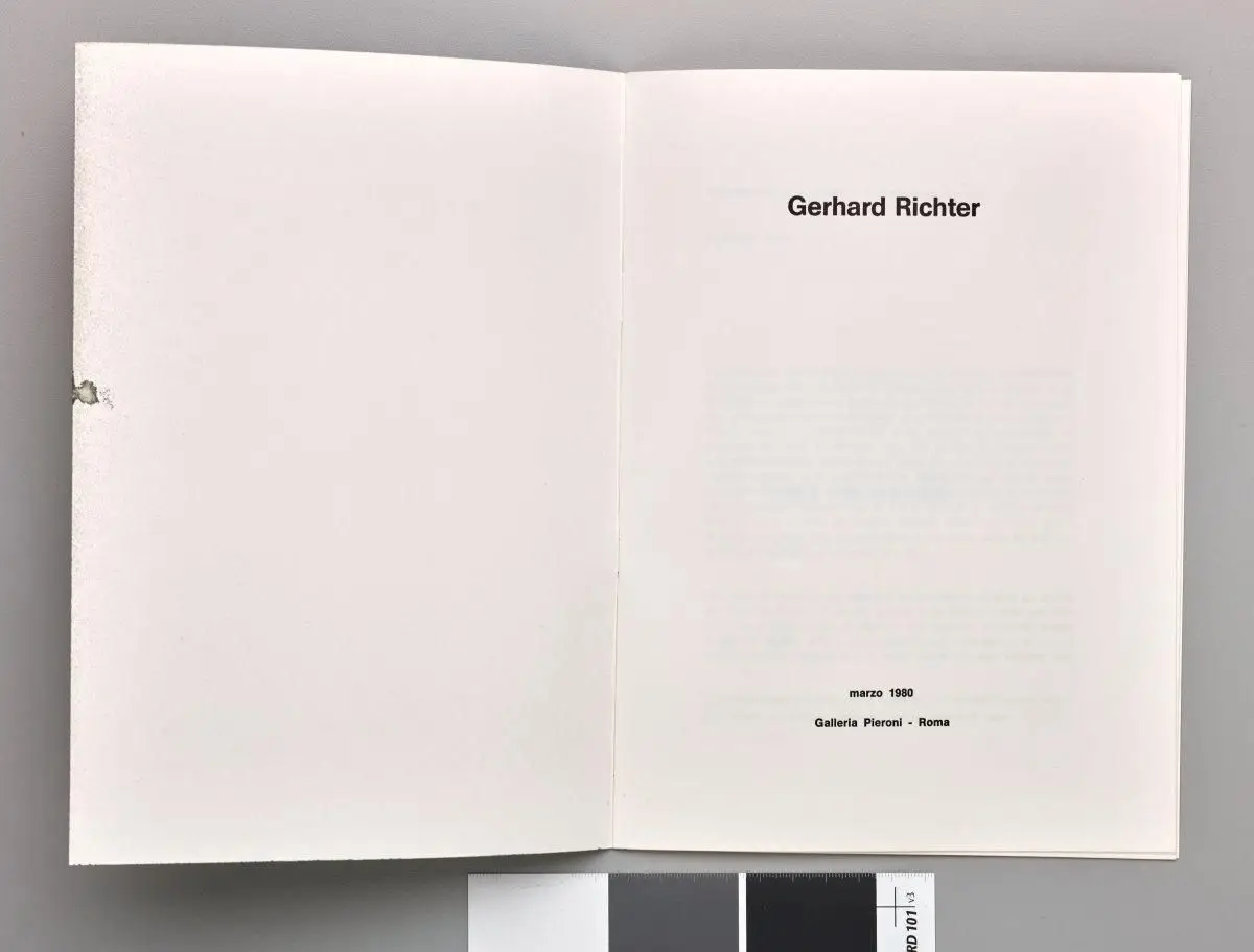 Gerhard Richter: Galleria Pieroni, Roma by Gerhard Richter