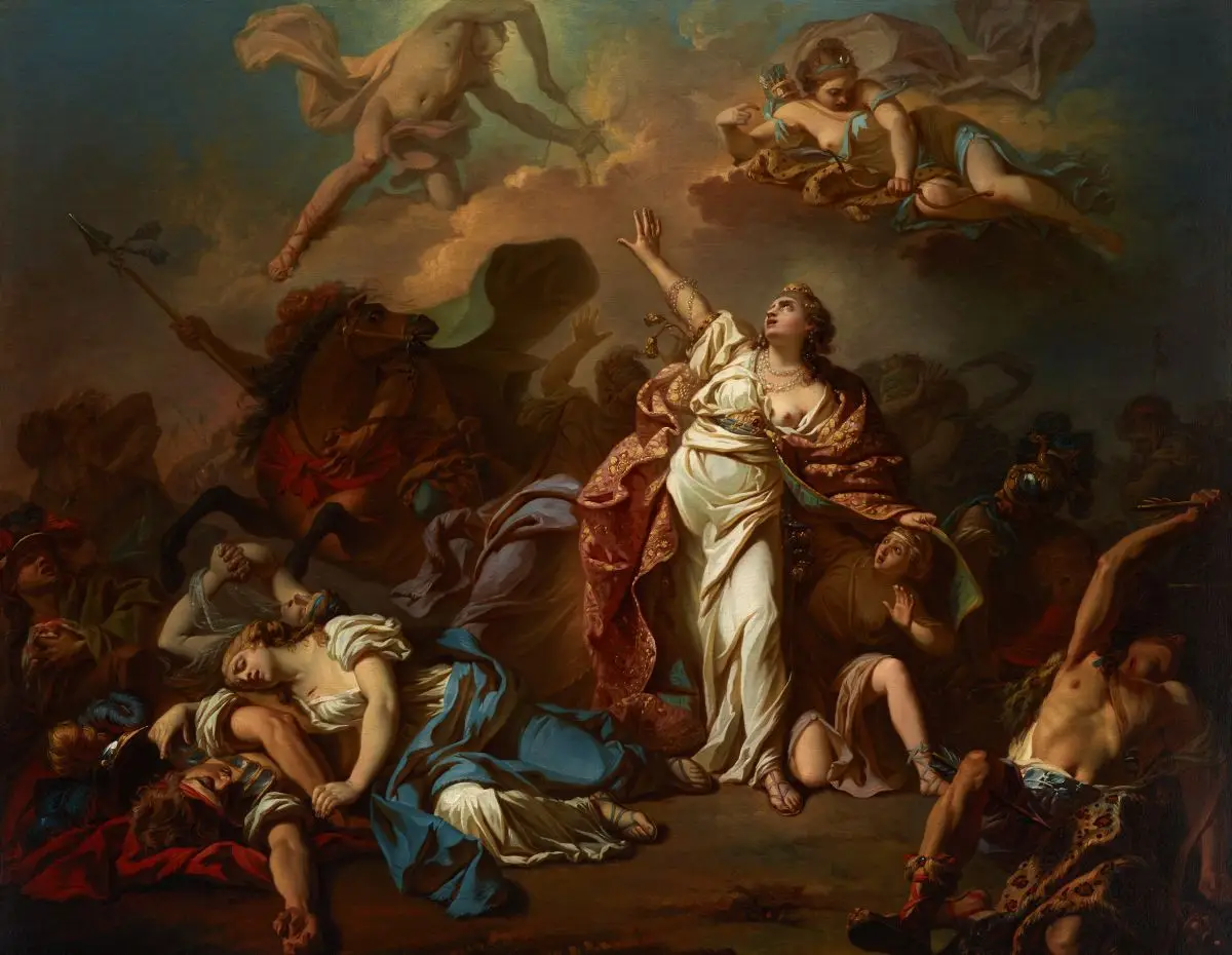 Apollo and Diana Attacking the Children of Niobe by Jacques-Louis David