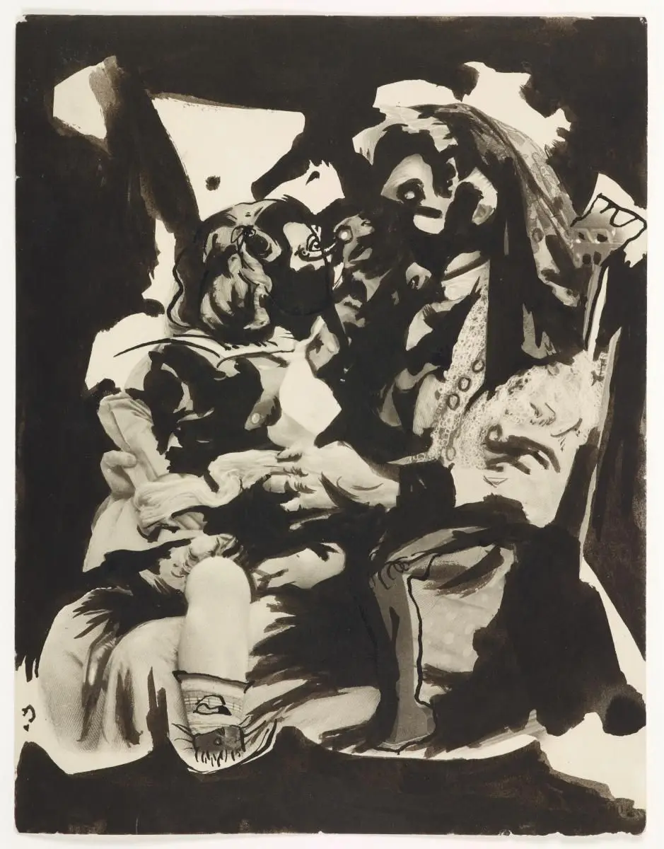 Untitled (705) (seated mother and child) by Jackson Pollock