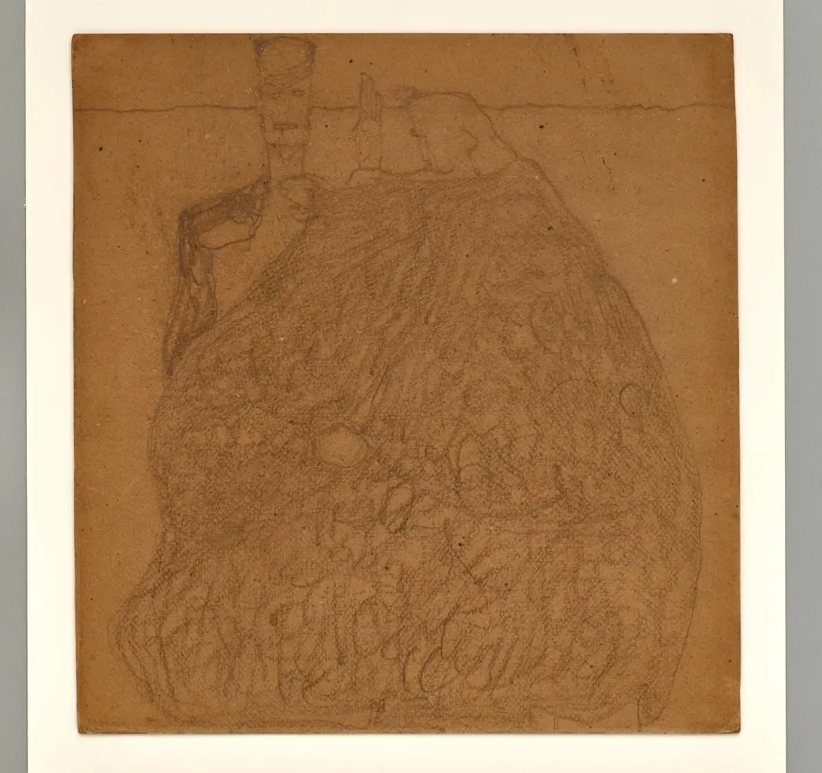 Two Men in Decorative Robes by Egon Schiele