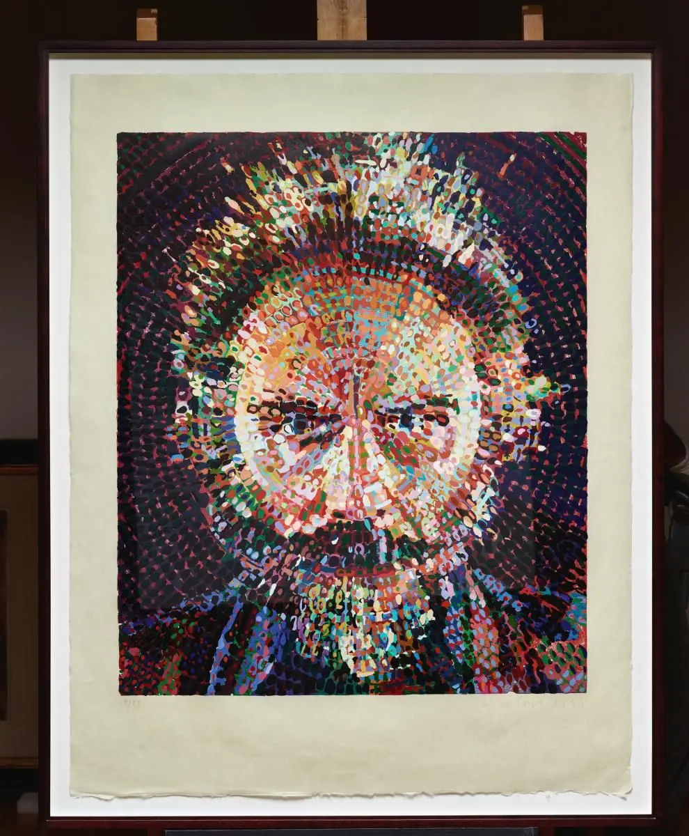 Portrait of Lucas Samaras by Chuck Close