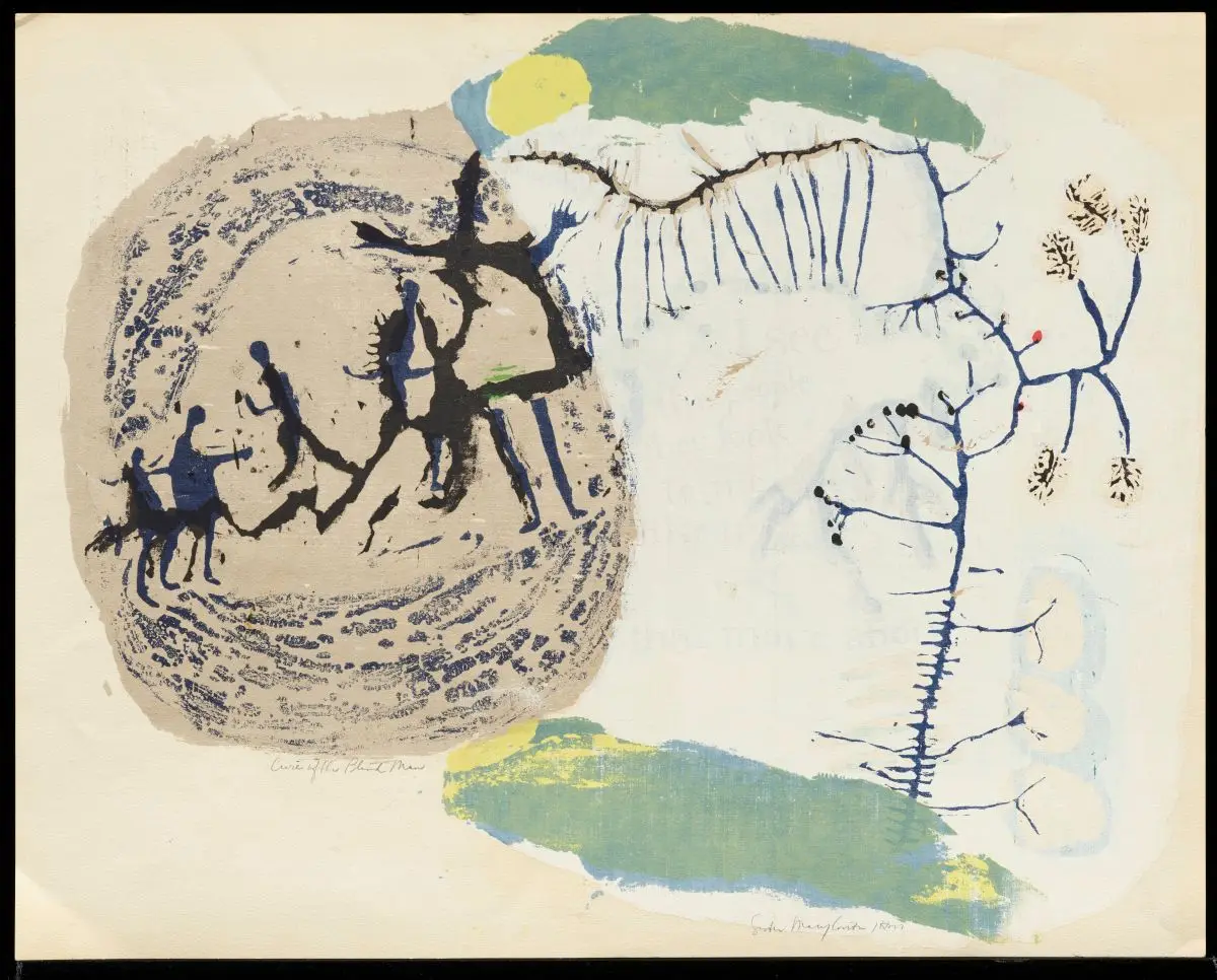 cure of the blind man by Sister Mary Corita Kent