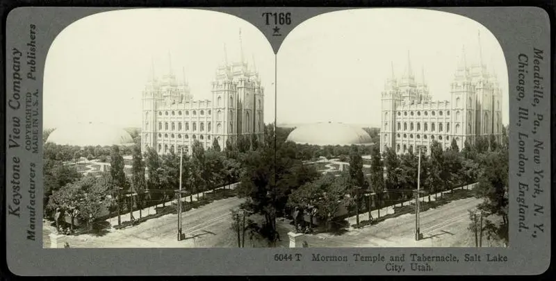 Mormon temple and Tabernacle, Salt Lake City, Utah by Keystone view company
