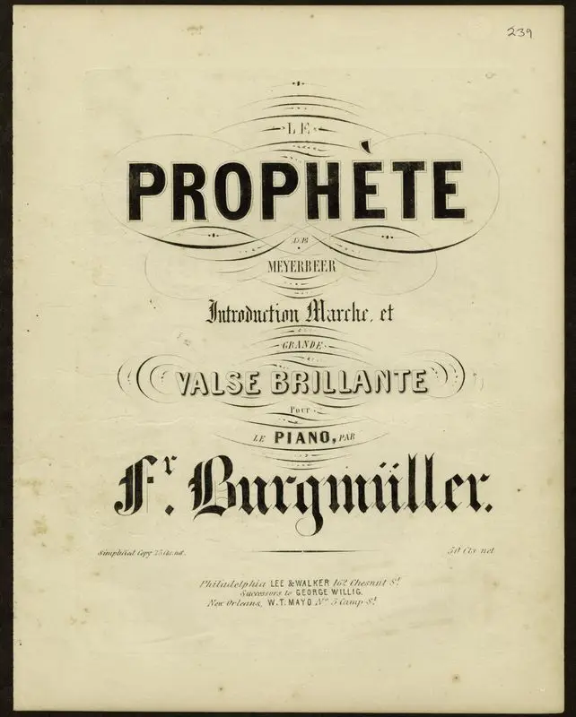 Grande valse brillante : sur des motifs du Prophète / par F. Burgmüller by Burgmüller