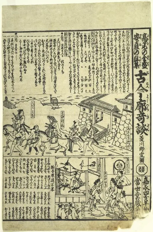 Kokon Yoshiwara kidan // [Past and present strange stories from the Yoshiwara]. by Hishikawa, Moronobu, approximately 1618-approximately 1694