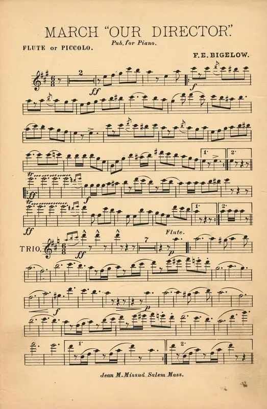 Our director : march by Bigelow, F. E.