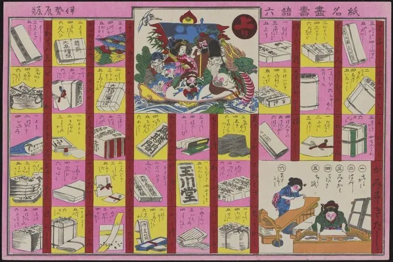 紙名盡壽語六. by Unknown artist