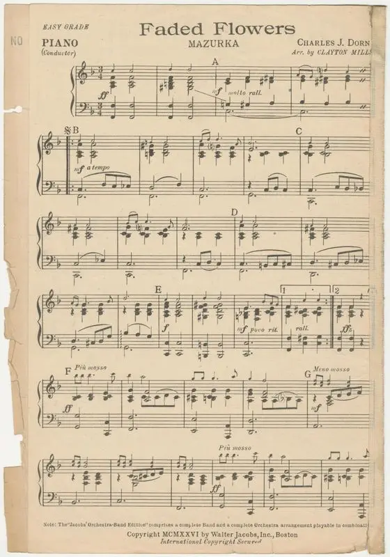 Faded flowers : mazurka by Dorn, C. J. (Charles J.)