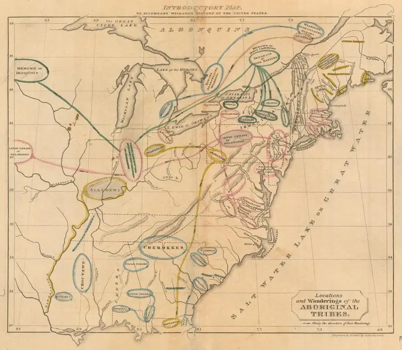 Introductory map : to accompany Willards History of the United States by Willard