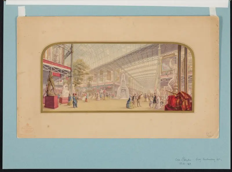 Interior of the great exhibition. by Baxter
