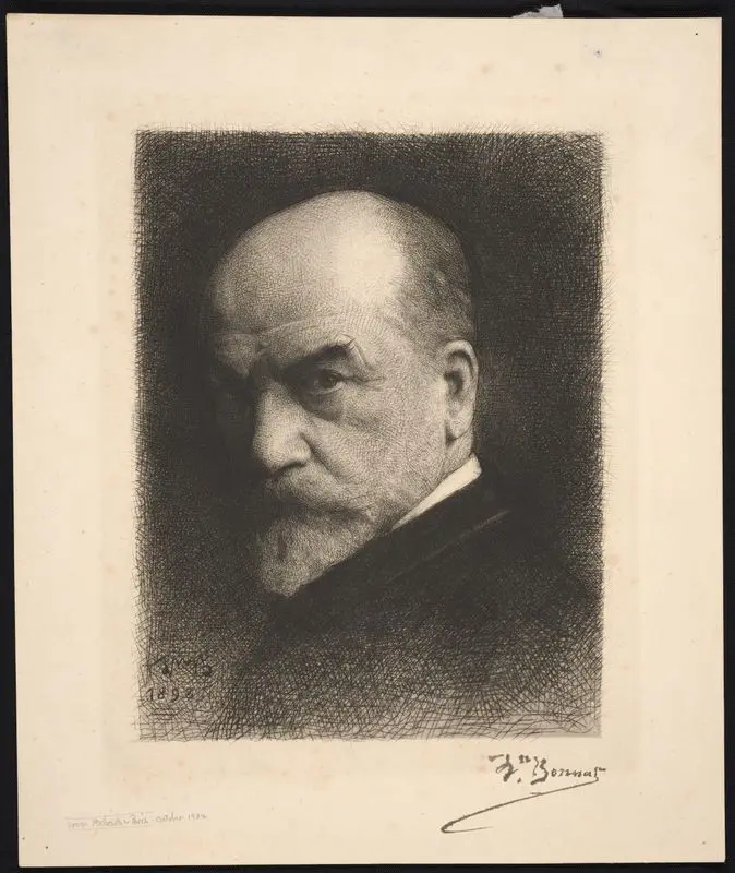 Self-portrait, 1898. by Bonnat