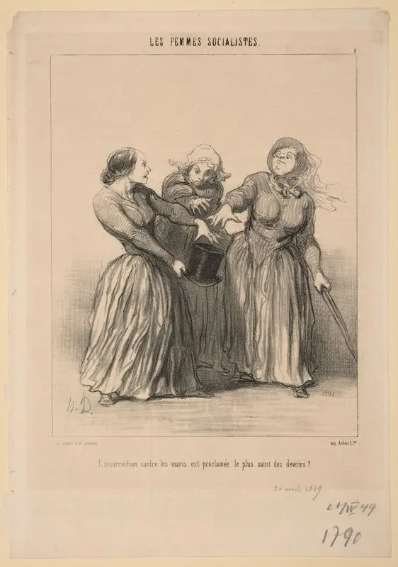 L'insurrection contre les maris est proclamée le plus saint des devoirs! by Daumier, Honoré, 1808-1879