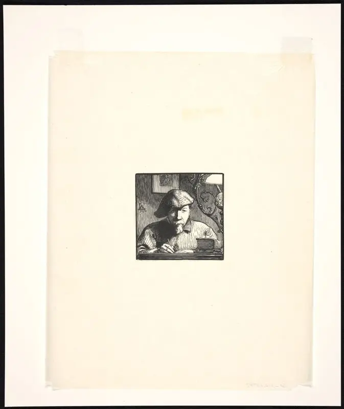 Self-portrait. by Lepere, Auguste Louis, 1849-1918