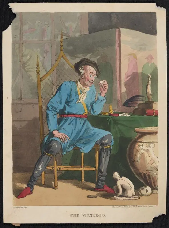 The virtuoso [copy 2]. by Atkinson, John Augustus, 1775-1831