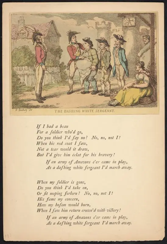 The dashing white sergeant. by Bunbury, Henry William, 1750-1811