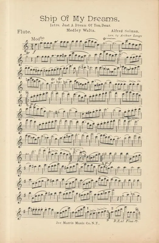 Ship of my dreams : medley waltz by Solman