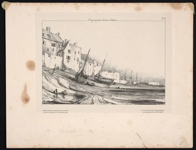 Coastal landscape by Isabey, Eugène, 1803-1886
