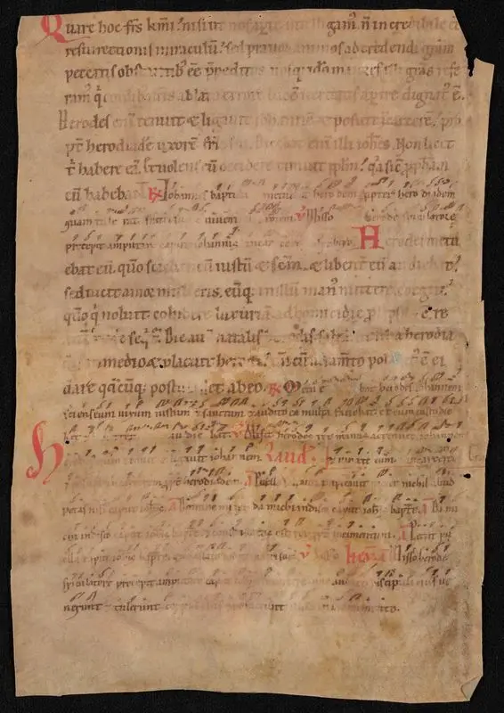 Manuscript music leaf: with musical notations in neumes, without lines by Unknown artist