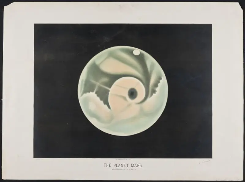 The planet Mars. by Trouvelot, Etienne Leopold,