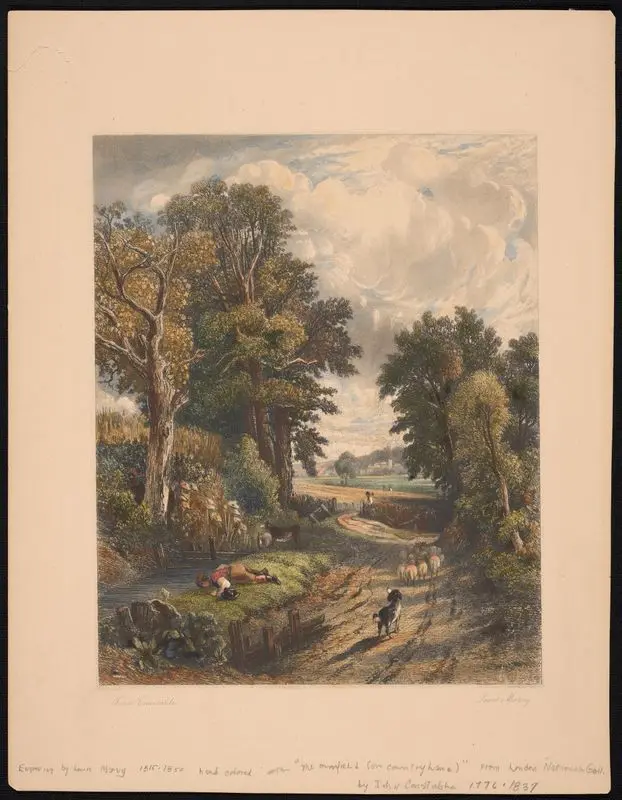 The cornfield. by Constable