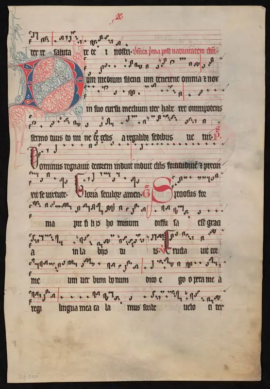 Antiphonary fragment by Unknown artist