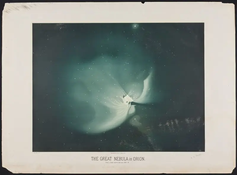 The great nebula in Orion. by Trouvelot, Etienne Leopold,