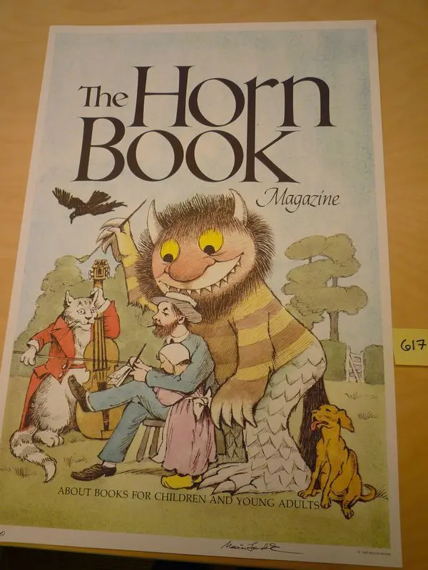 The Horn Book Magazine. About books for children... [poster]. by Sendak, Maurice