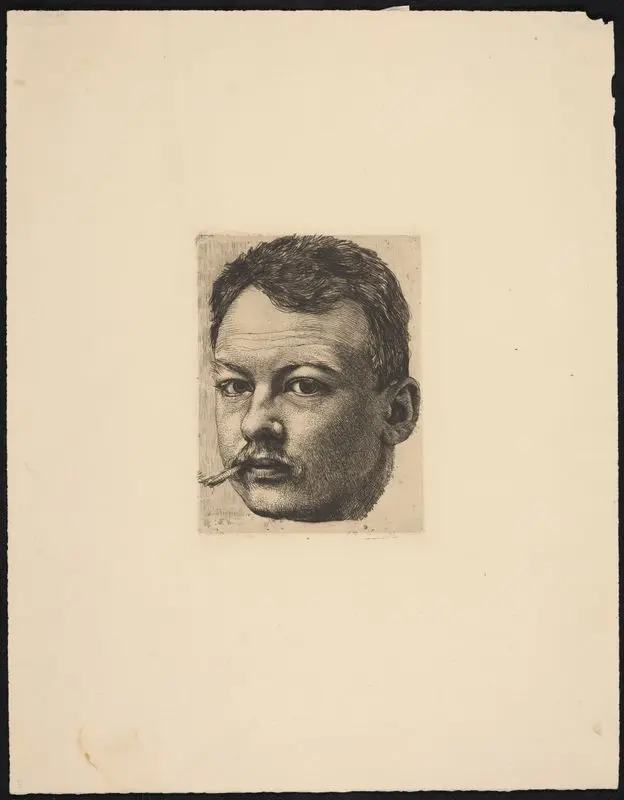 Self-portrait. by Stauffer