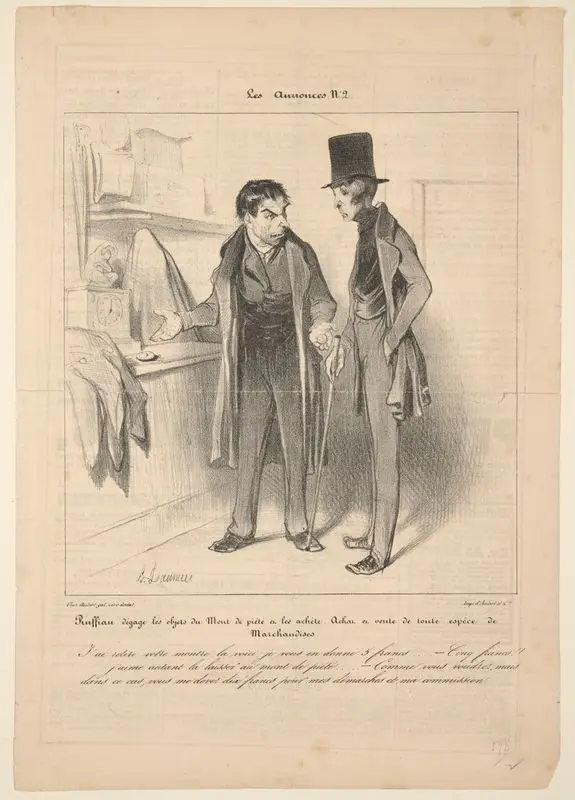 Los Annonces N. 2. by Daumier, Honoré, 1808-1879