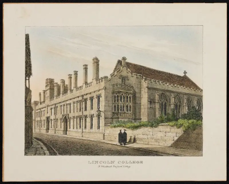 Lincoln College. by Whittock, N. (Nathaniel), 1791-1860