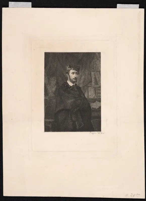 Self-portrait. by Rajon, Paul-Adolphe,