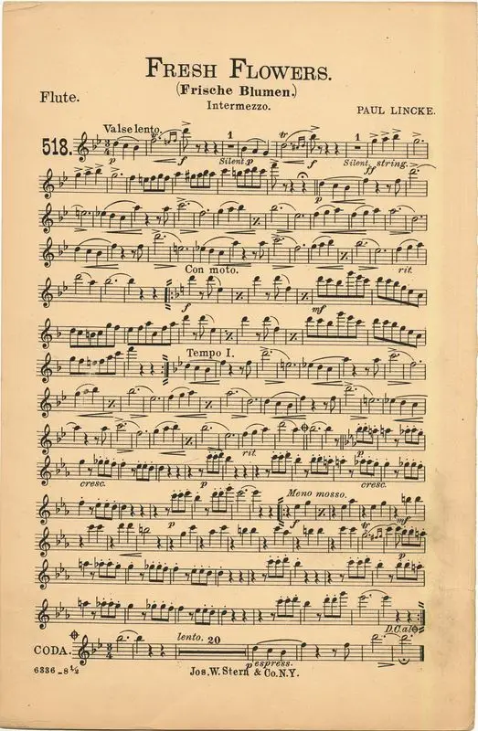 Fresh flowers : intermezzo by Lincke