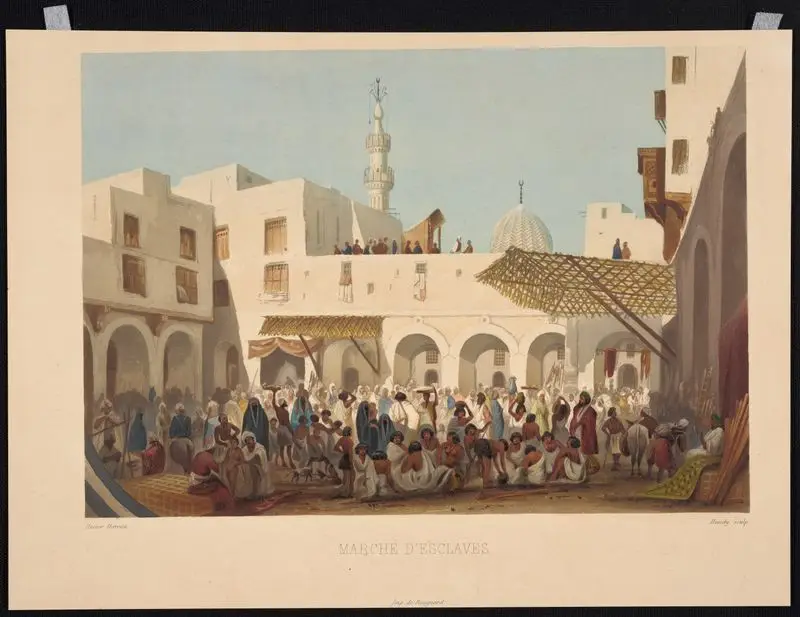 Marche d'esclaves // [Slave market]. by Horeau