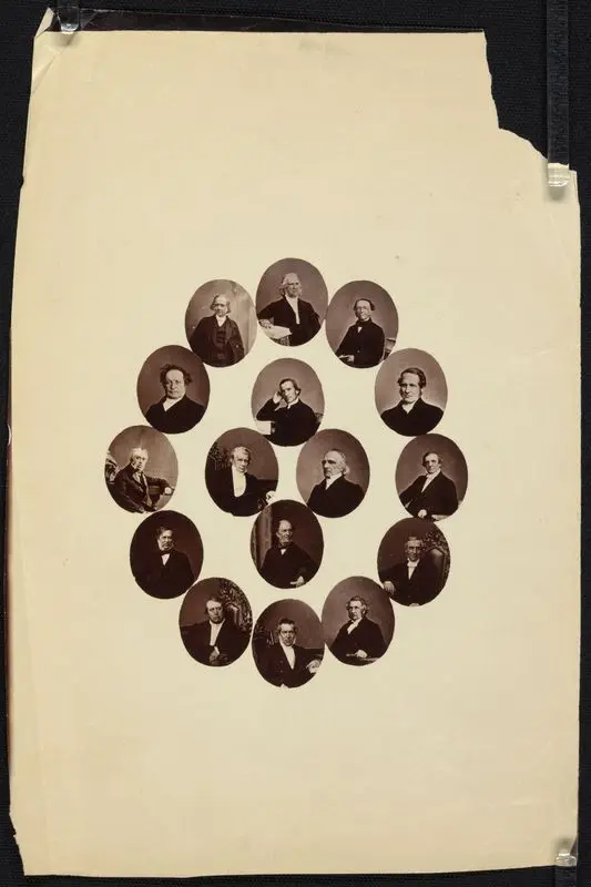 Composite portrait of 16 men, copy 1 by Lock & Whitfield