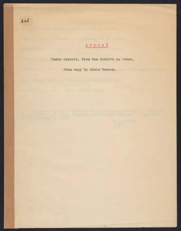 Padre Nuestro : manuscript, 1915. by Unknown artist