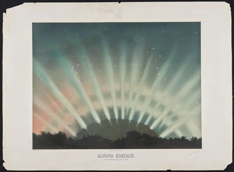 Aurora Borealis. by Trouvelot, Etienne Leopold,