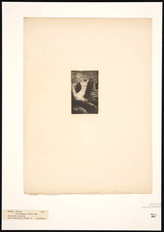 Le Passage d'une ame [frontispiece] // [Passage of a soul]. by Redon
