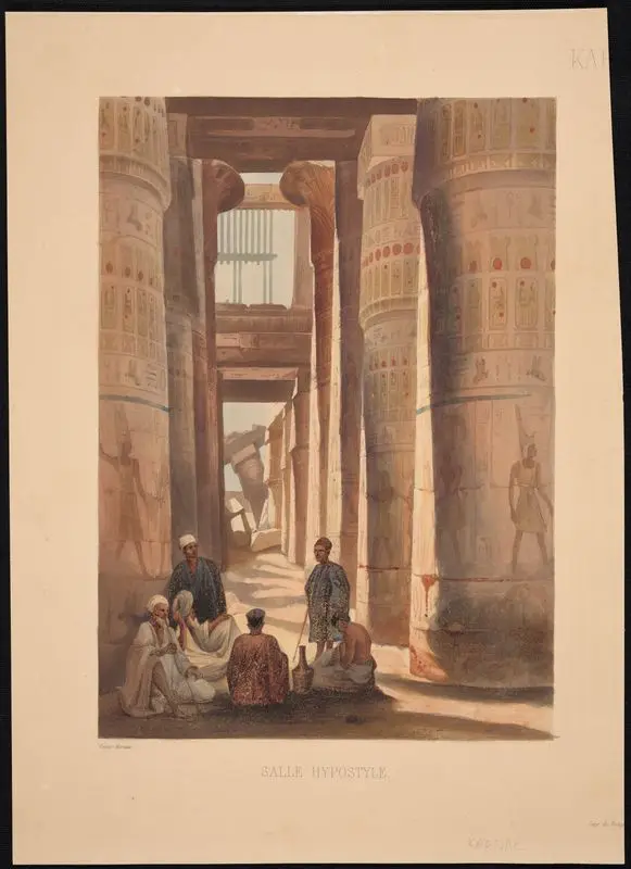 Salle hypostyle // [Pillard hall]. by Horeau