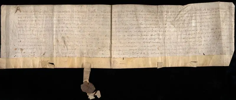 Relief, 1606 February 17, of Estienne Motte to the Church and Abbey of St. Ghislain by Unknown artist