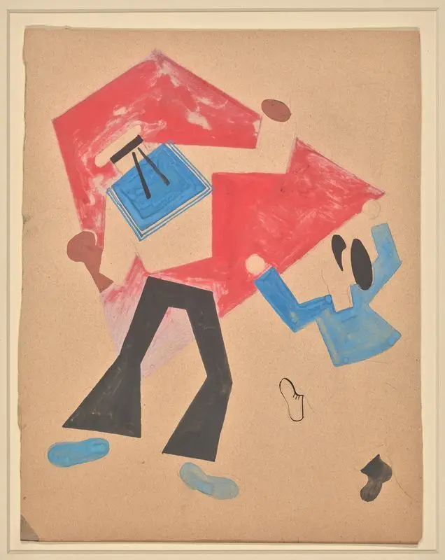 Sailor and a boy with a red wedge by Lebedev, Vladimir Vasilʹevich, 1891-1967