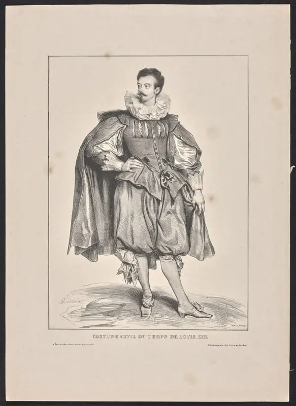 Costume civil du temps de Louis XIII // [Civilian clothes of the time of Louis XIII]. by Devéria
