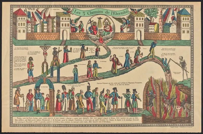 Les 3 chemins de l'eternité. by Unknown artist