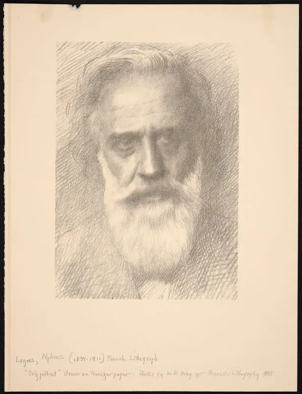 Self-portrait. by Legros