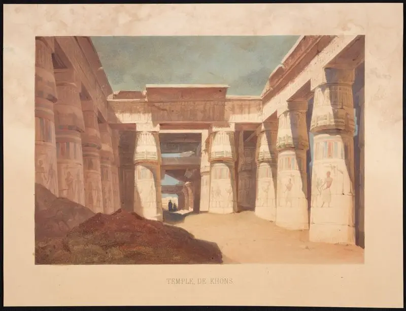 Temple de Khons [Horizontal view] // [Temple of Khonsu]. by Horeau