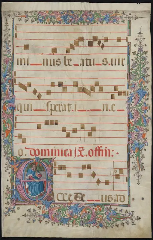 Antiphonary single leaf, [between 1425 and 1450]. by Unknown artist