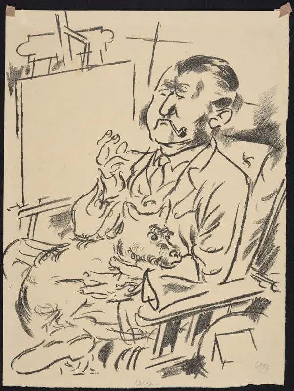 Selbstbildniss // [Self-portrait]. by Grosz