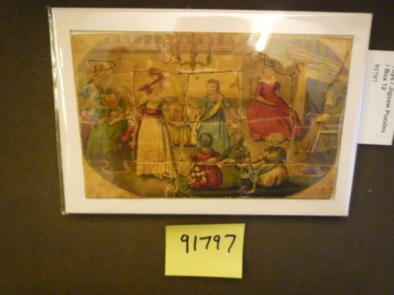 Children dancing, dissected puzzle by Unknown artist