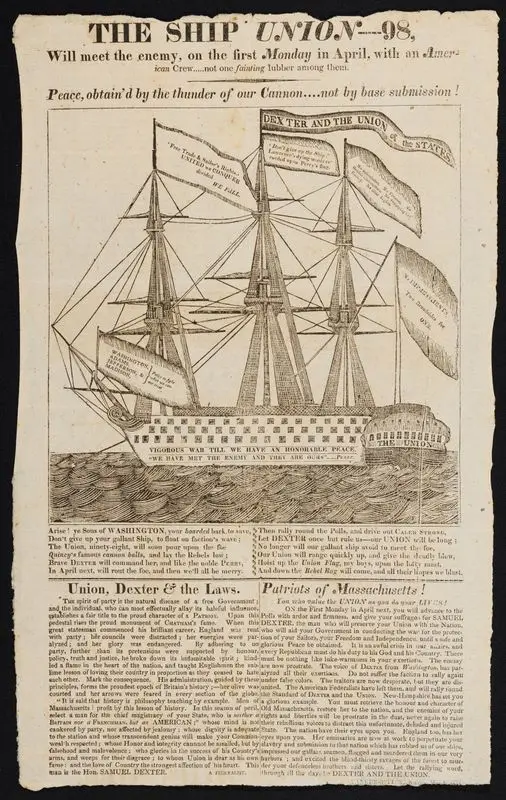The ship Union--98, will meet the enemy, on the first Monday in April, with an American crew . . . Not one fainting lubber among them. by Unknown artist
