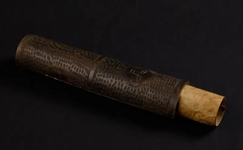 Leather manuscript in box by Unknown artist